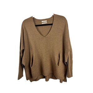 Aritzia Babaton Merino Wool Camel-Colour V-Neck Sweater Women's Size XXS